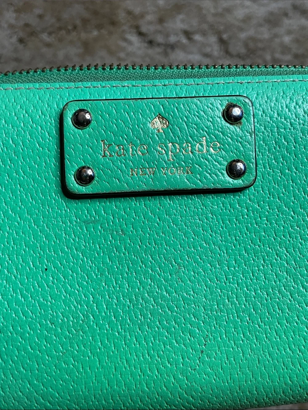 Kate Spade Green Zipper Wallet